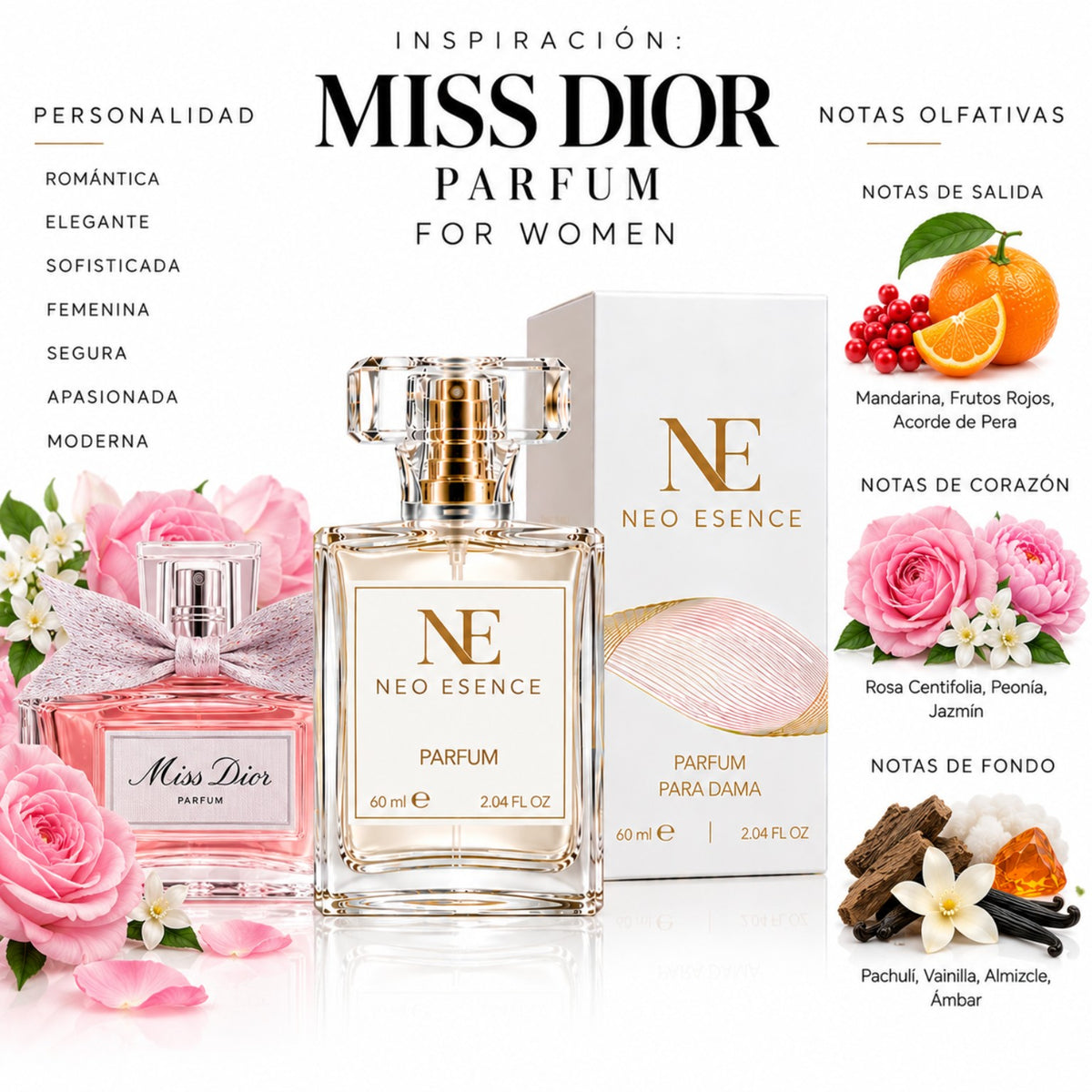 Inspiración a: MISS DIOR PARFUM